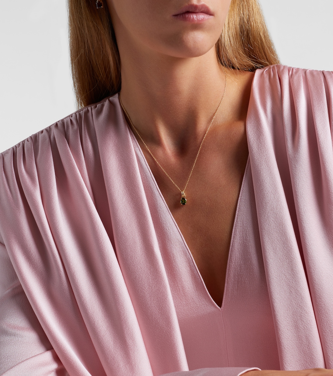 Collana a catena in oro 14kt con tormalina | Stone and Strand