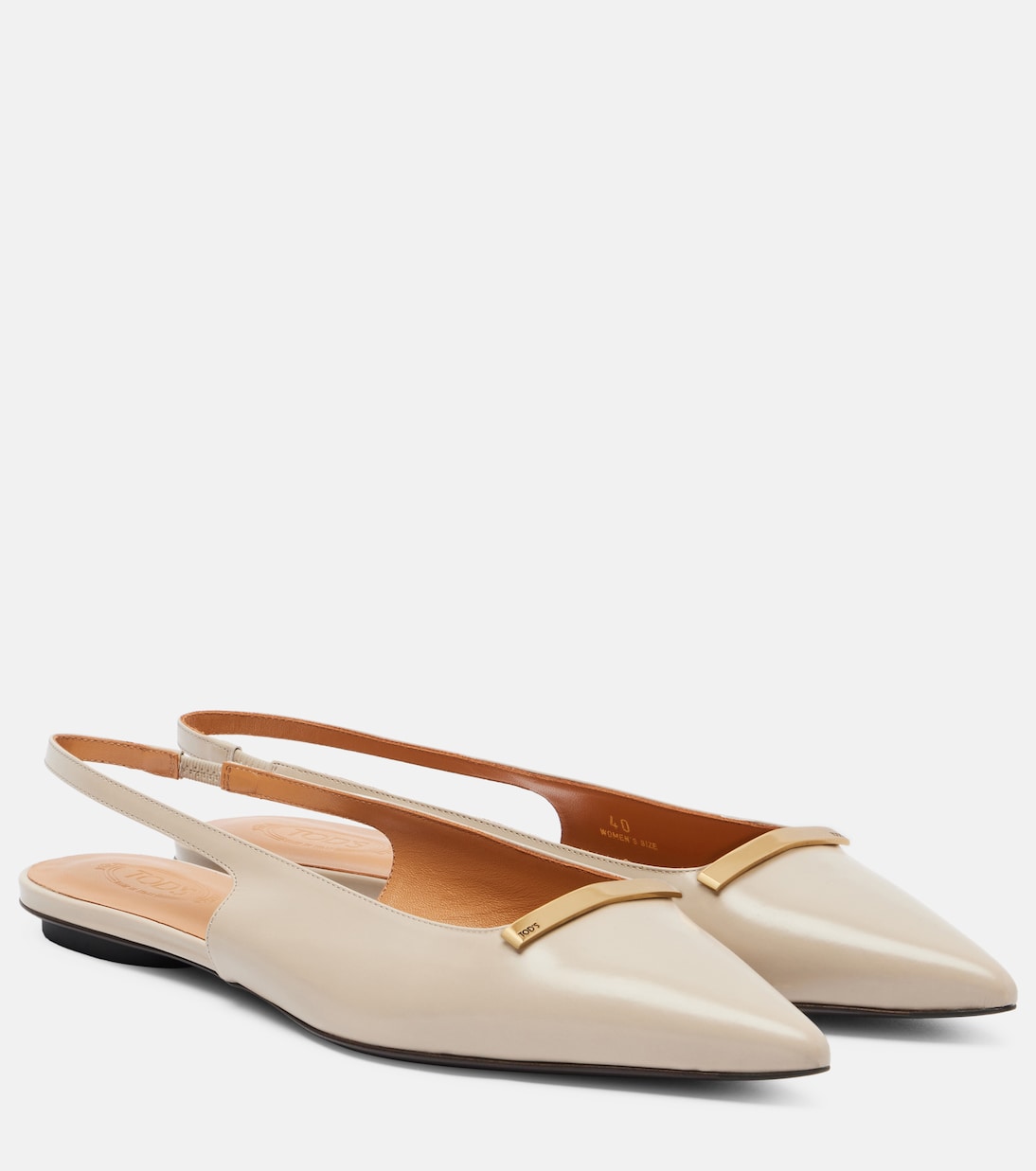 Leather slingback flats | Tod's