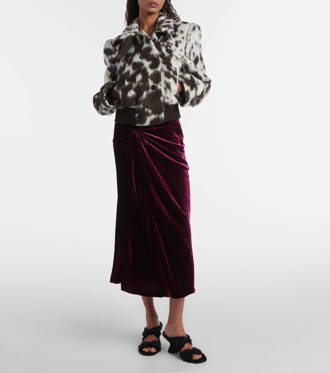 Wedge-Sandalen aus Kalbshaar | Dries Van Noten