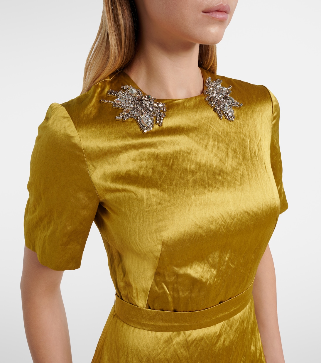 Verziertes Midikleid aus Satin | Erdem