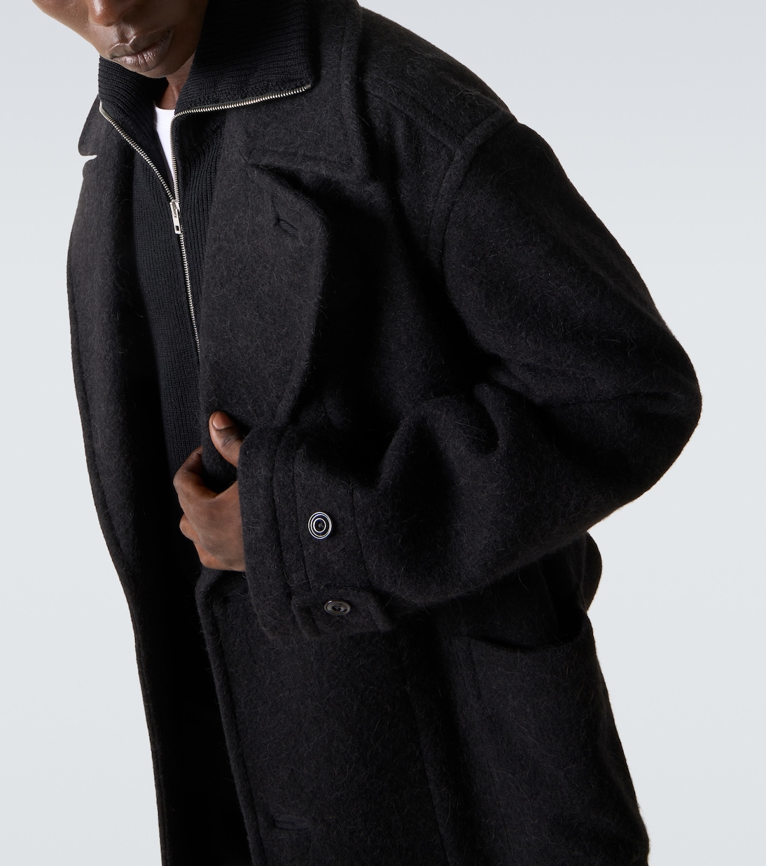 Belted alpaca and wool overcoat | Lemaire