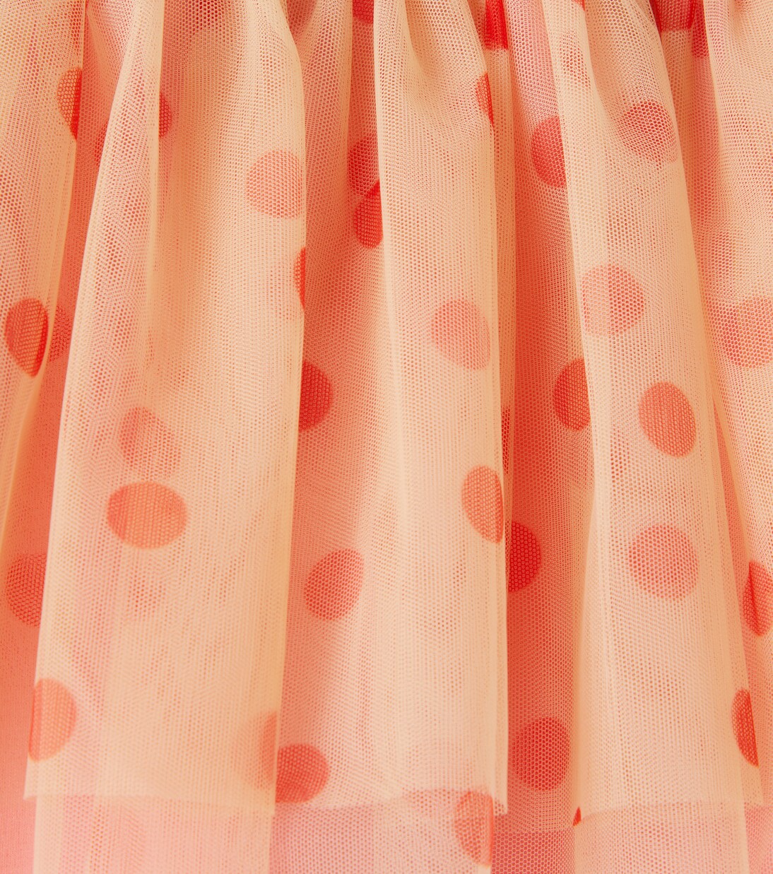 Polka-dot tulle and cotton-blend skirt | Mini Rodini