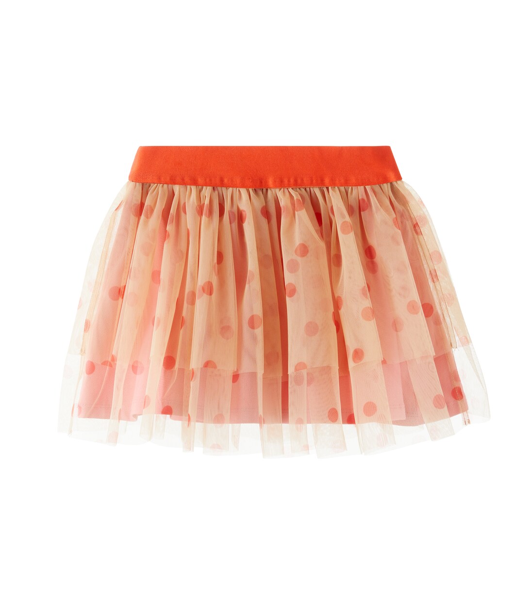 Polka-dot tulle and cotton-blend skirt | Mini Rodini