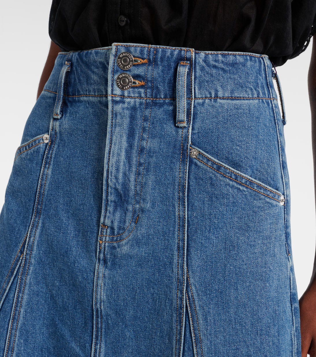 Falda midi Alix de denim | Veronica Beard