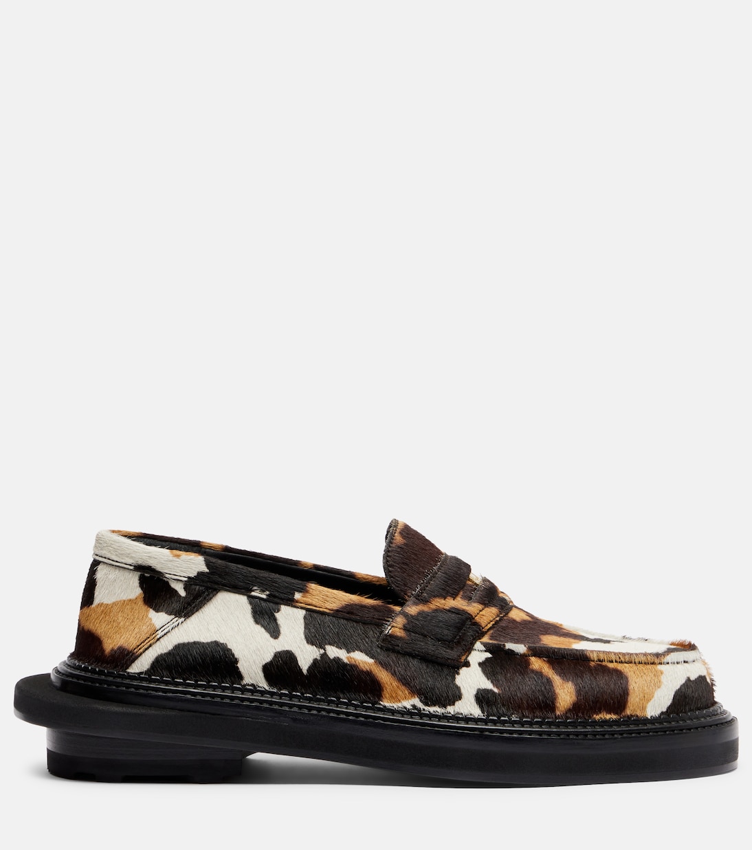 x J.M. Weston 180 calf hair penny loafers | Sacai