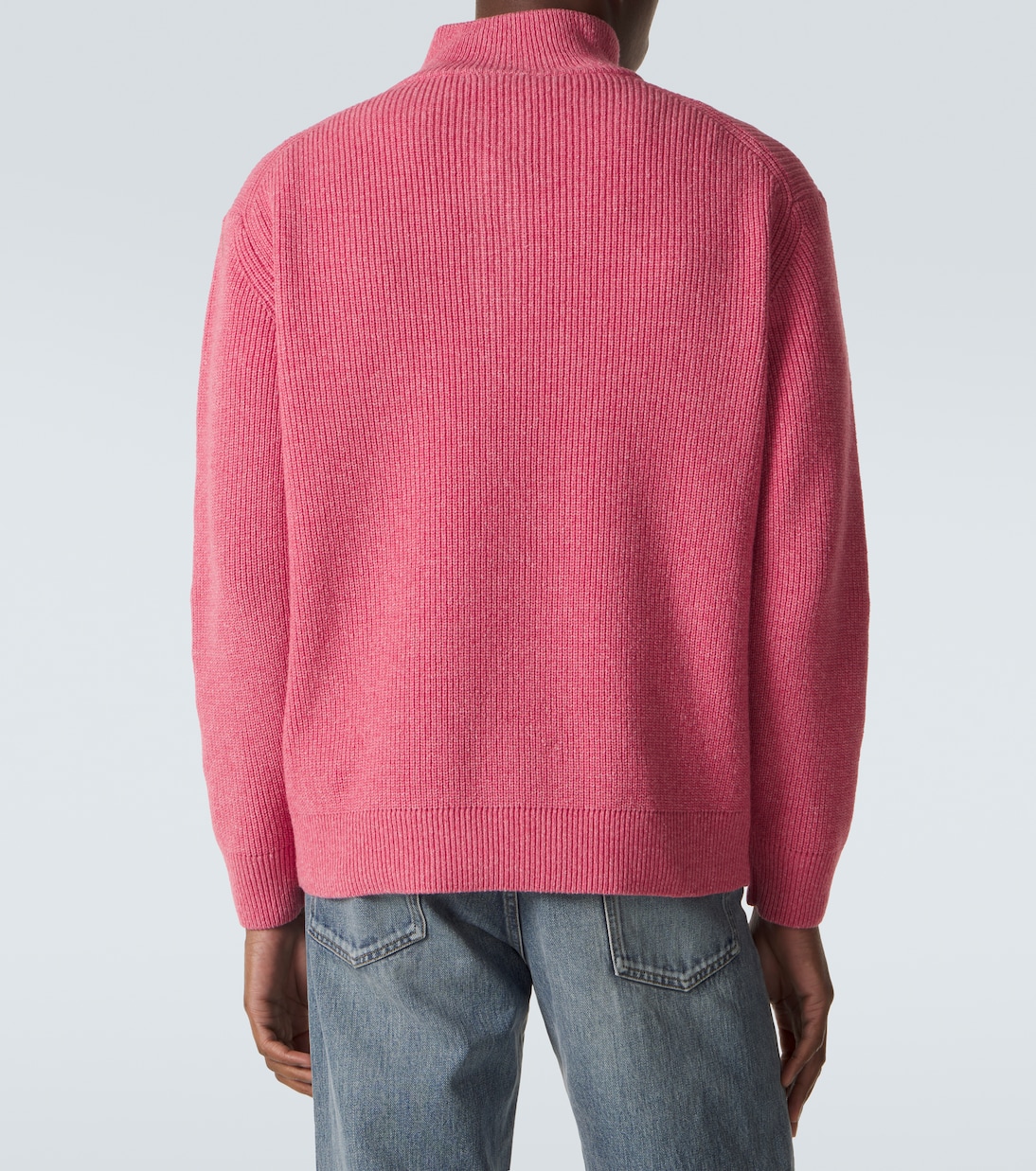 Pullover in lana e cotone con mezza zip | JW Anderson