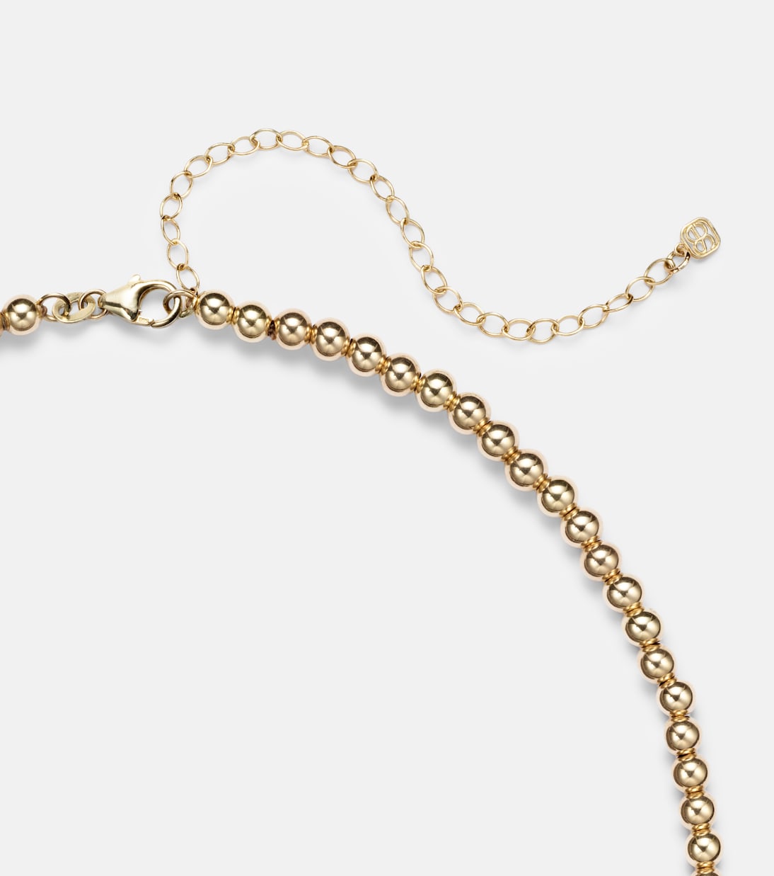 14kt gold beaded pendant necklace with pearls | Sydney Evan