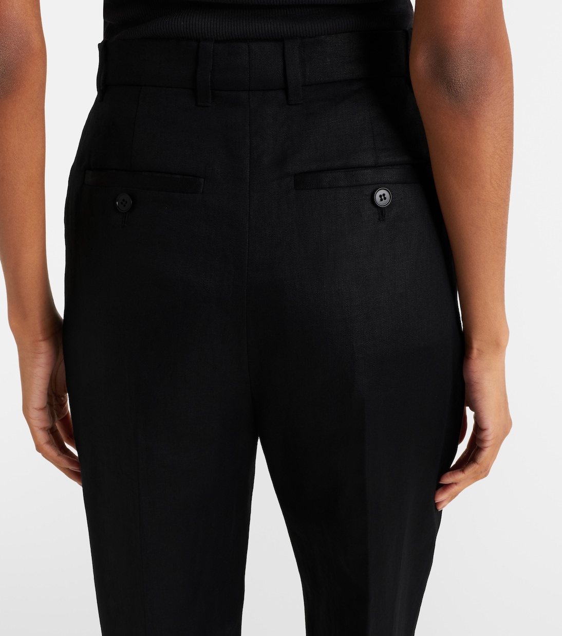 High-rise wool flared pants  | McQueen