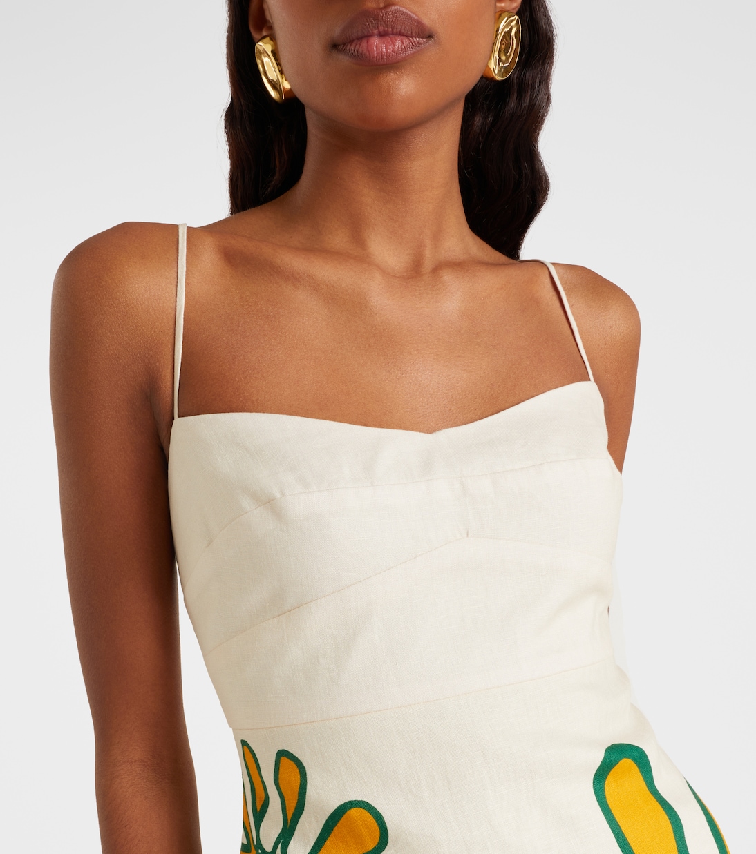 Robe Lucca imprimée en lin  | Cala de la Cruz