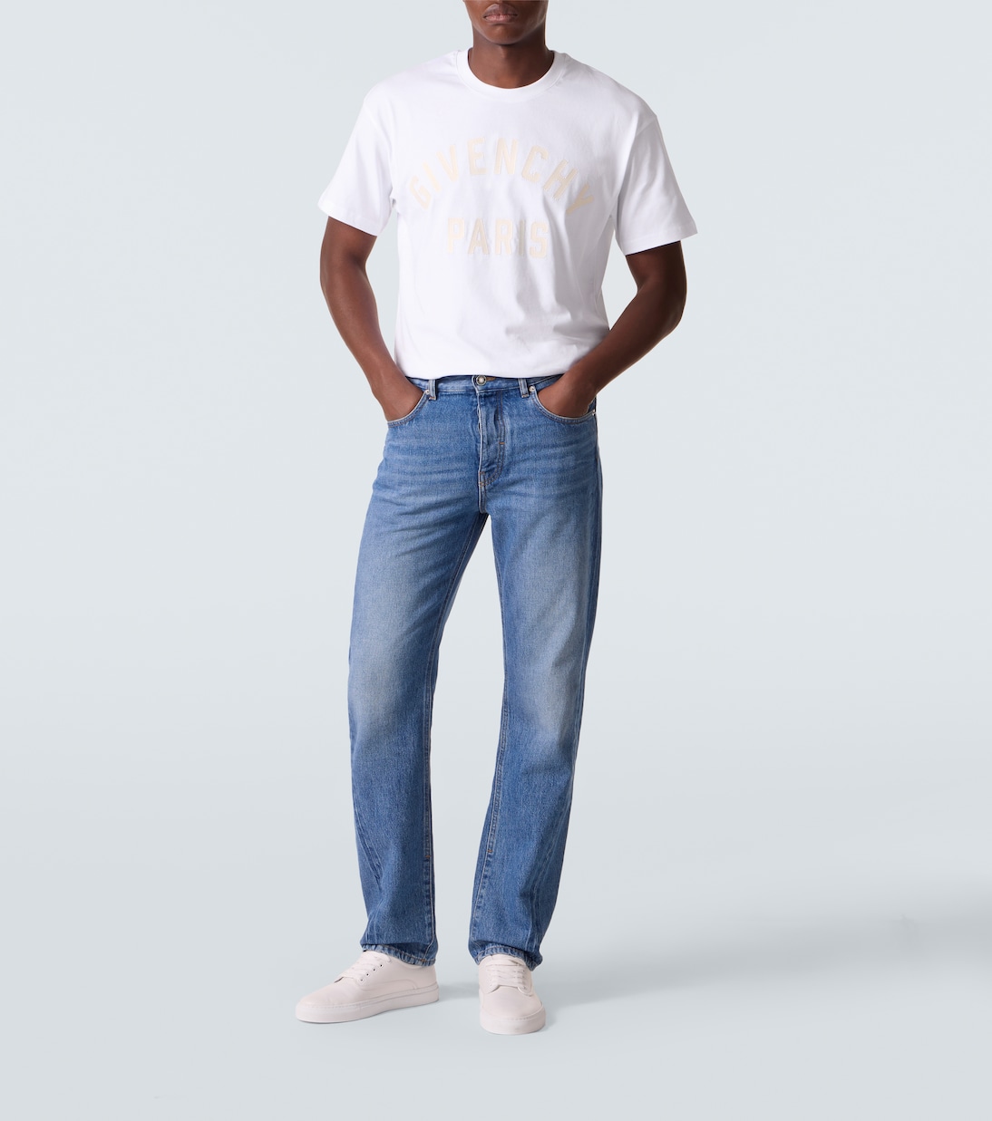 T-shirt brodé en coton à logo | Givenchy