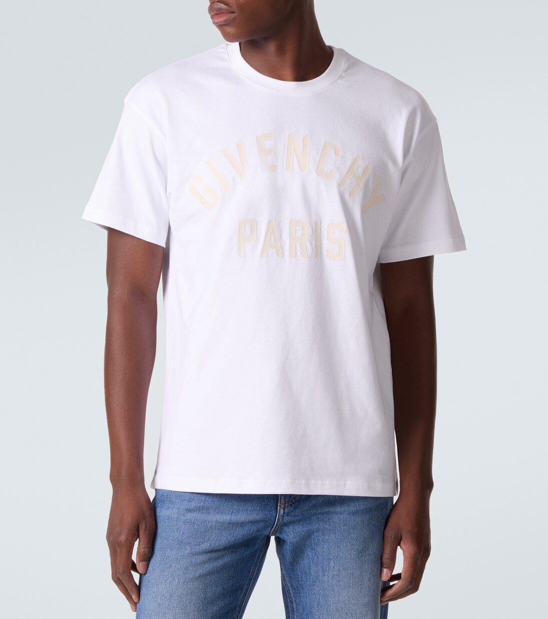 T-shirt brodé en coton à logo | Givenchy