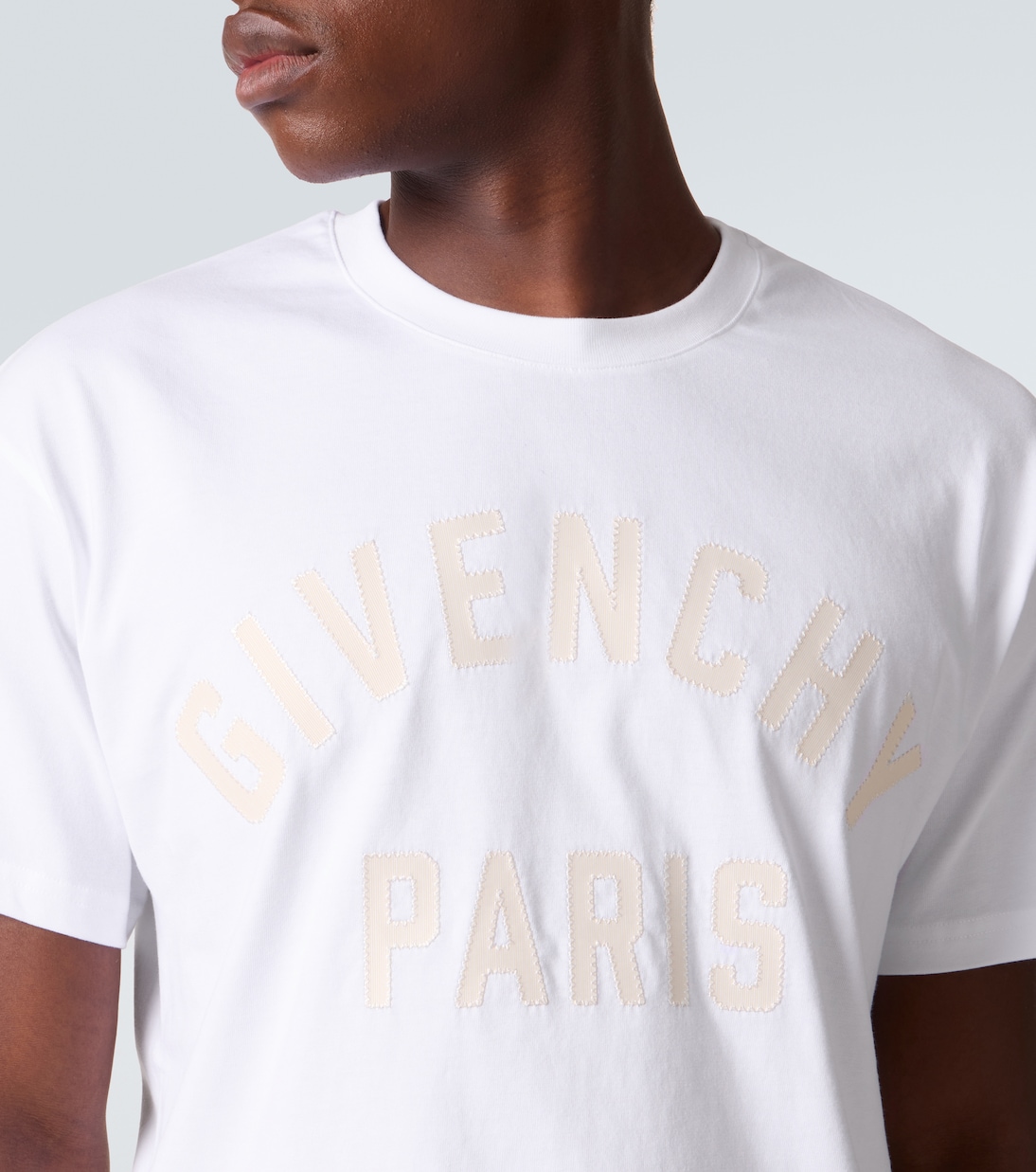 T-shirt brodé en coton à logo | Givenchy