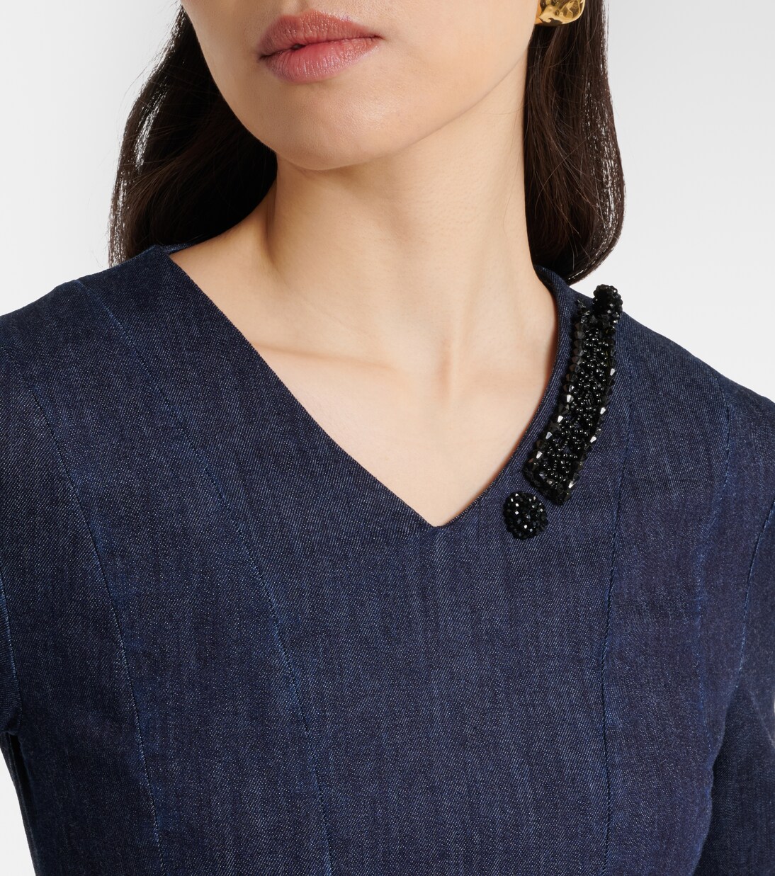 Vela embellished belted denim midi dress | 'S Max Mara