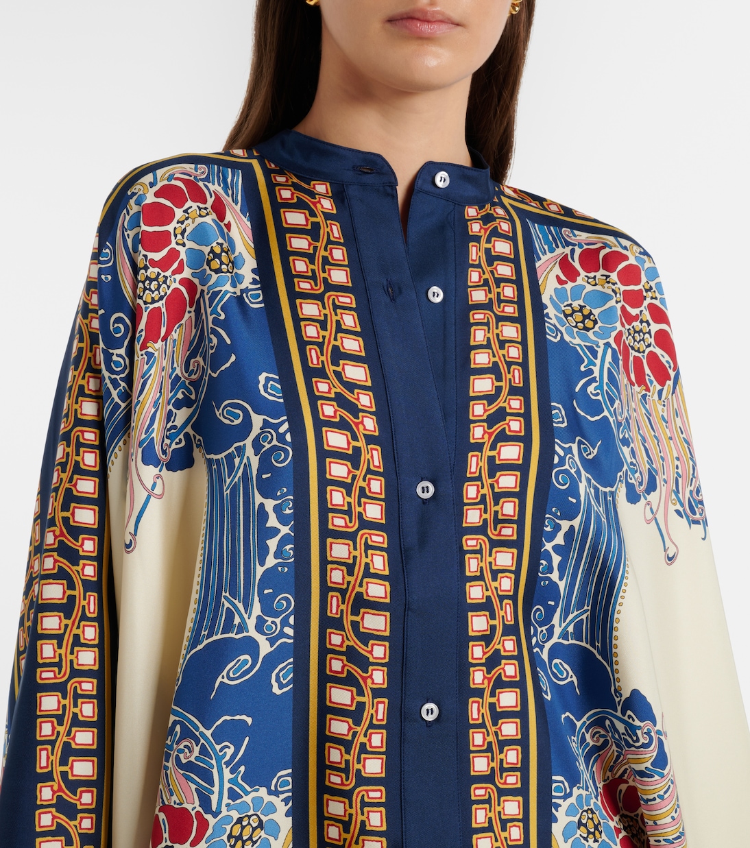 Bedrucktes Hemd Foulard aus Seiden-Twill | La DoubleJ