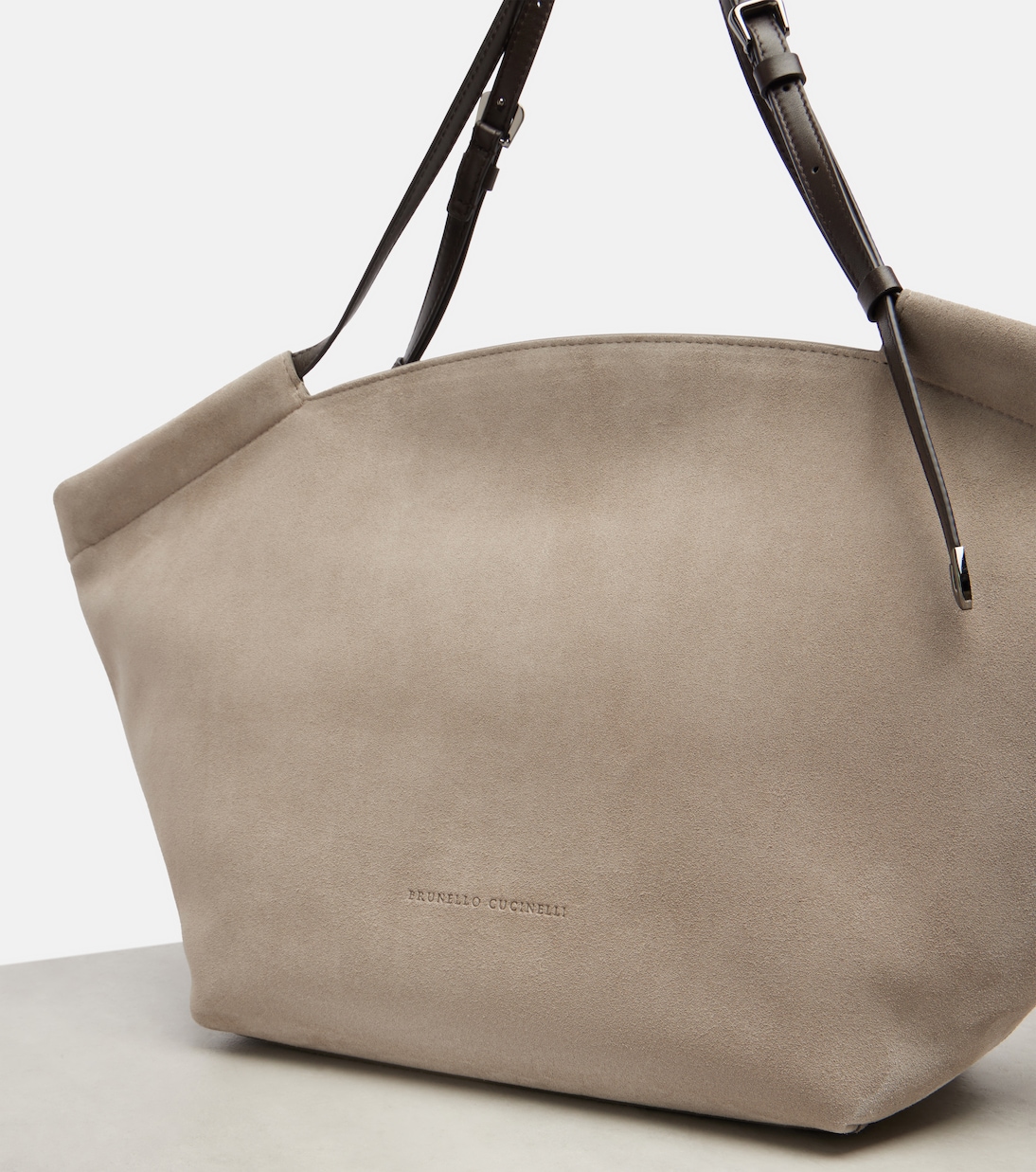 Tote Bag Sartorial Large aus Veloursleder | Brunello Cucinelli