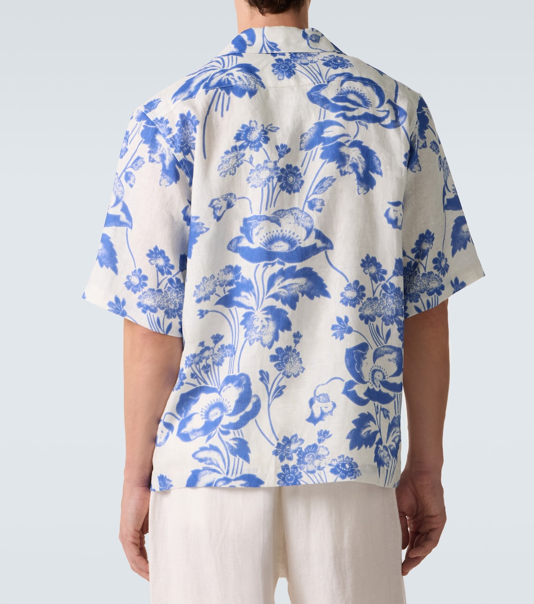 Floral linen bowling shirt | Commas