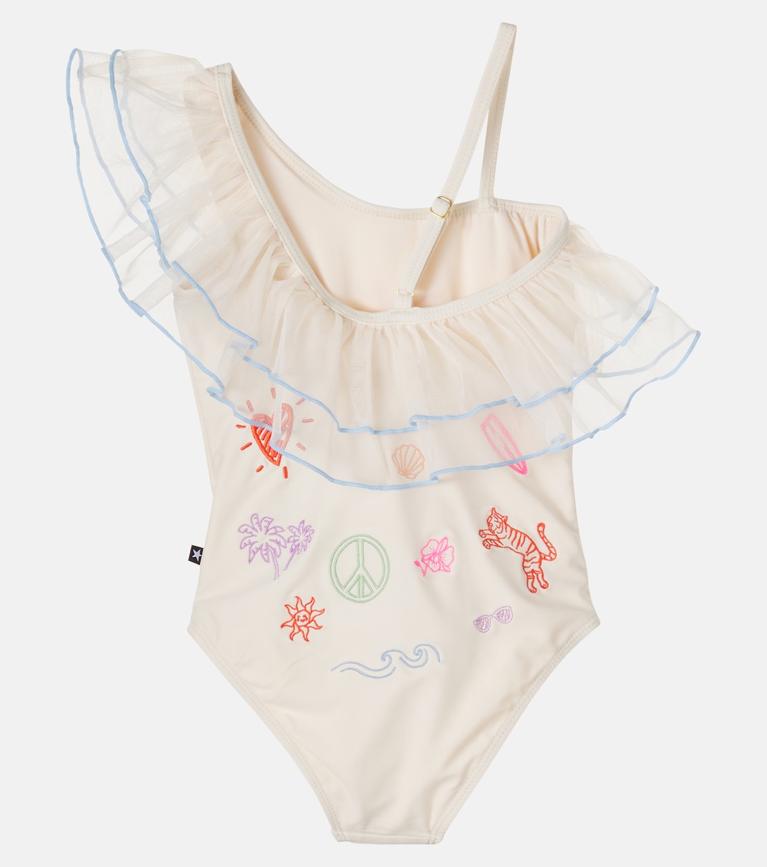 Nilla embroidered ruffled swimsuit  | Molo