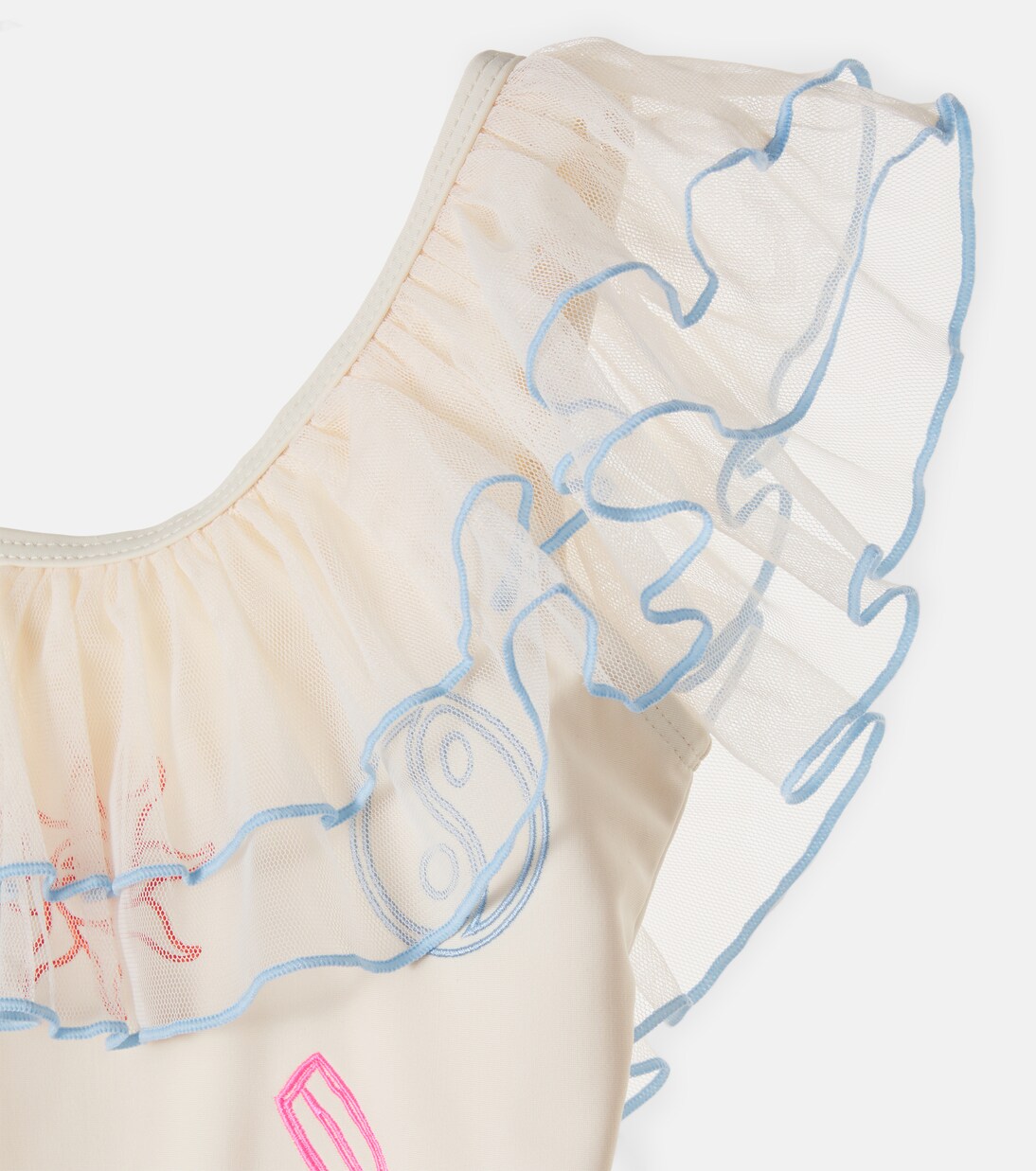 Nilla embroidered ruffled swimsuit  | Molo