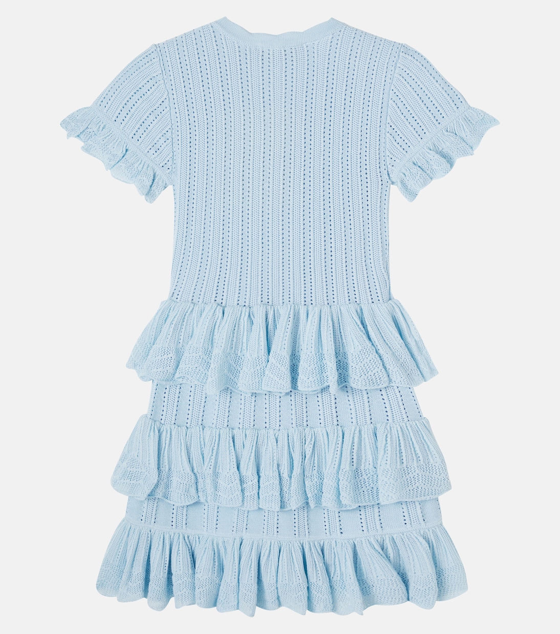 Verziertes Kleid aus Pointelle-Strick | Self-Portrait Kids