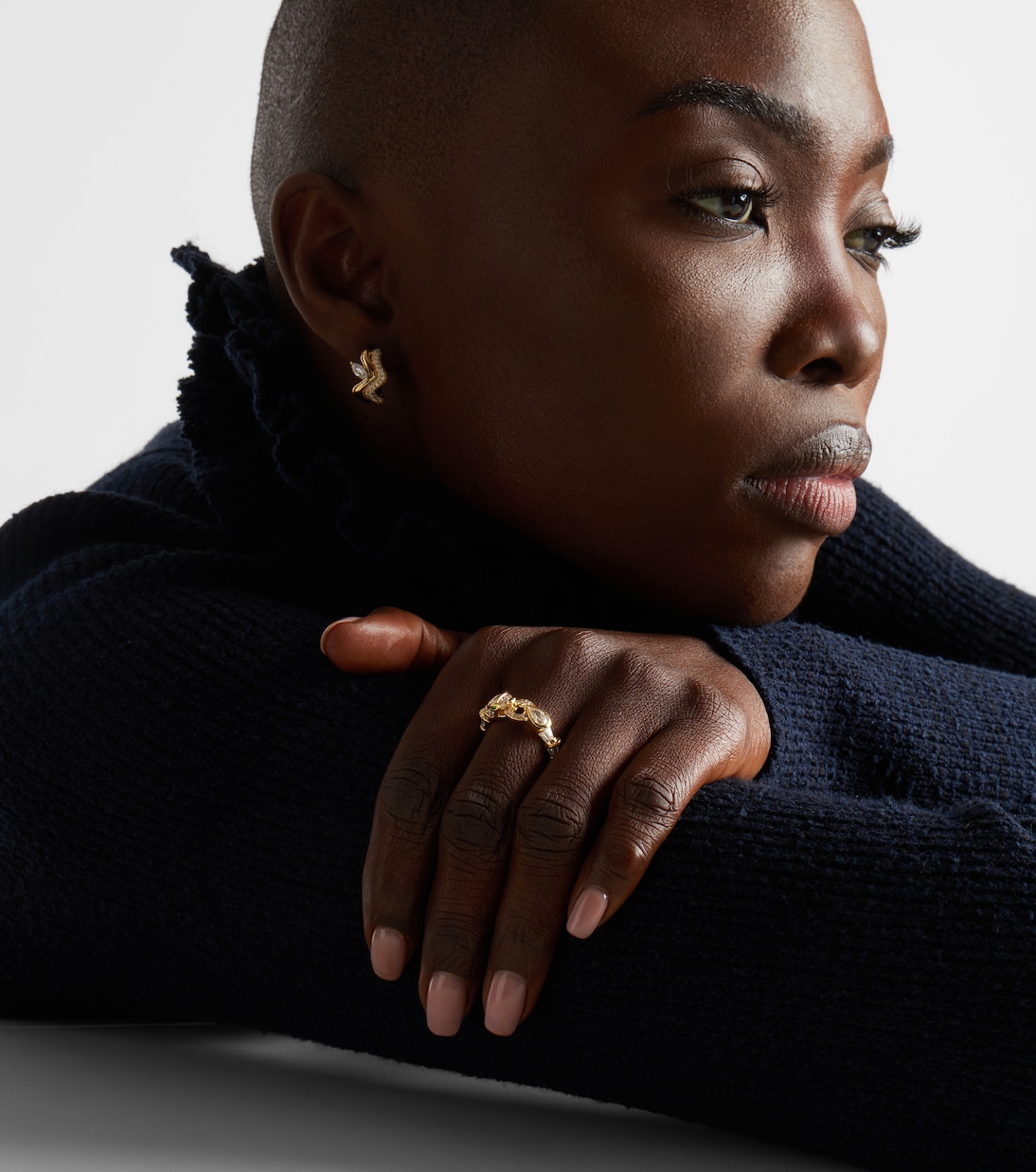 Anello Serpentine in oro 18kt (750/1000) con diamanti | Shay Jewelry