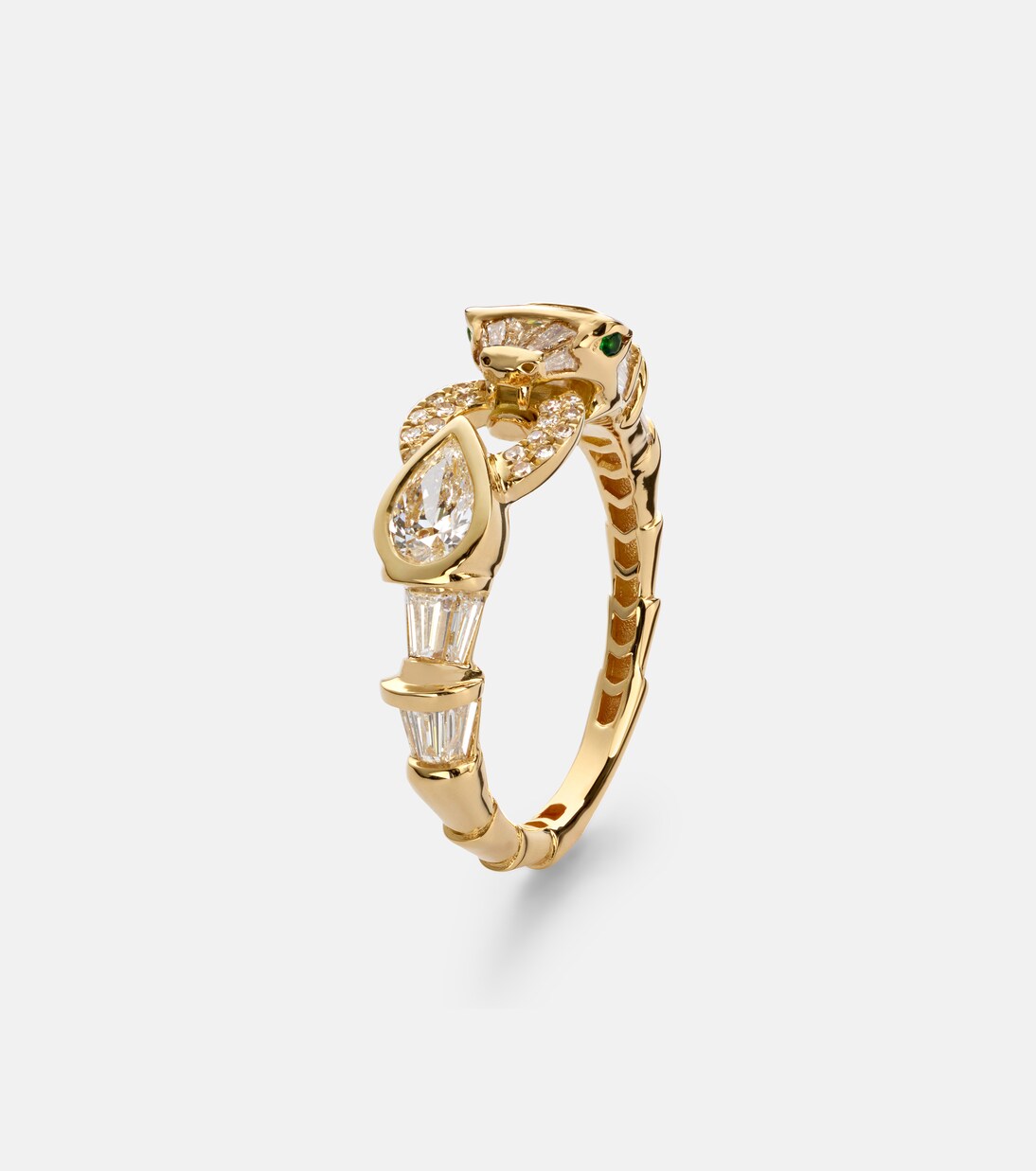 Anello Serpentine in oro 18kt (750/1000) con diamanti | Shay Jewelry