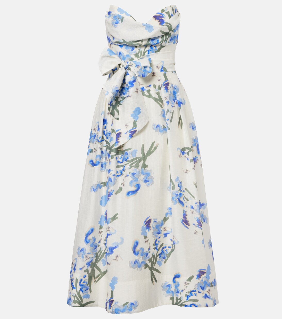 Vestido midi Bluebell floral drapeado | Rebecca Vallance