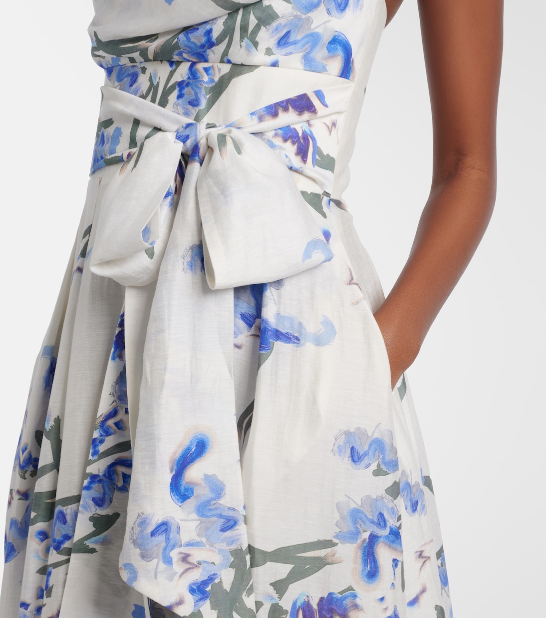 Vestido midi Bluebell floral drapeado | Rebecca Vallance