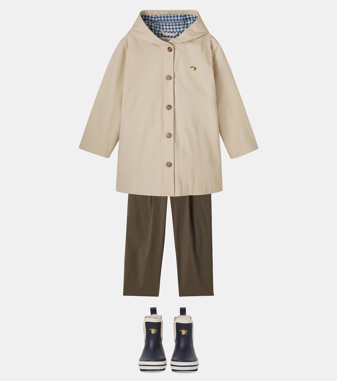 Hooded cotton trench coat | Konges Sløjd