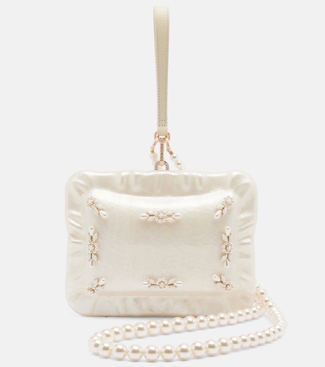 Pillowcase faux pearl clutch | Simone Rocha