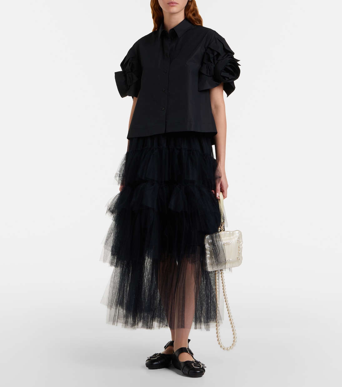 Pillowcase faux pearl clutch | Simone Rocha