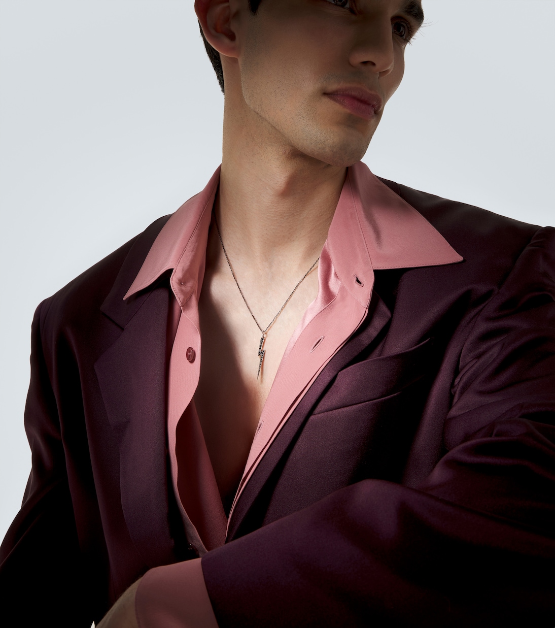 Halskette Thunder aus 18kt Weißgold mit Diamanten | Ileana Makri