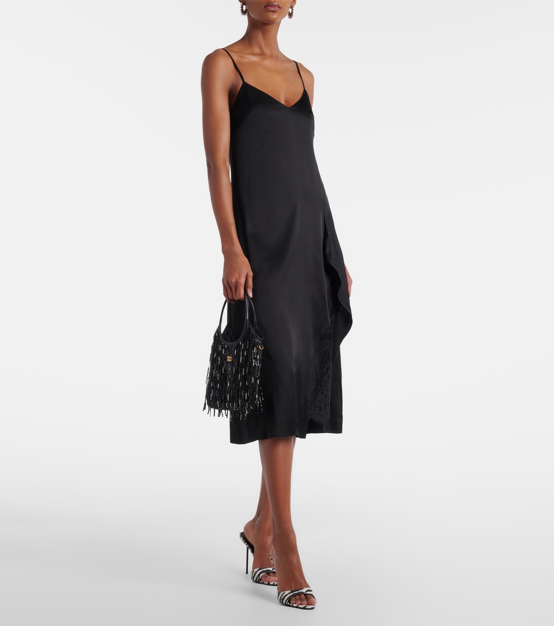 Lidia zebra-print canvas mules | Paris Texas