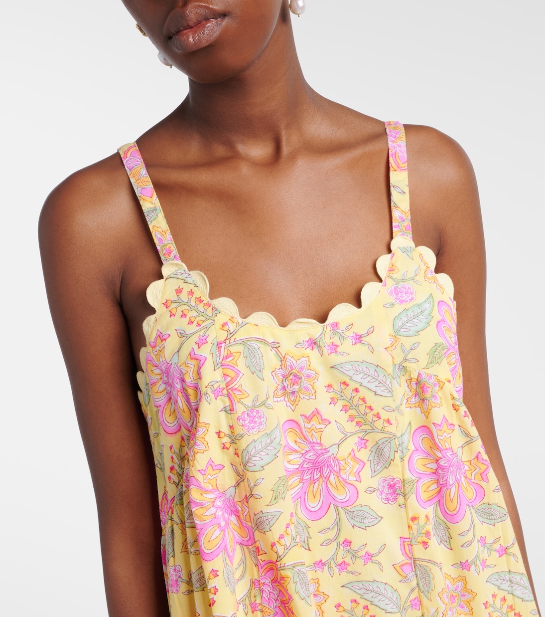 Abito midi in cotone con stampa floreale | Juliet Dunn