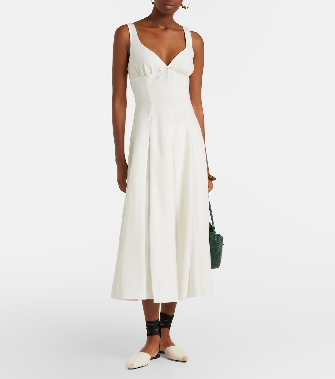 Vestido midi Adalee de lino | Faithfull