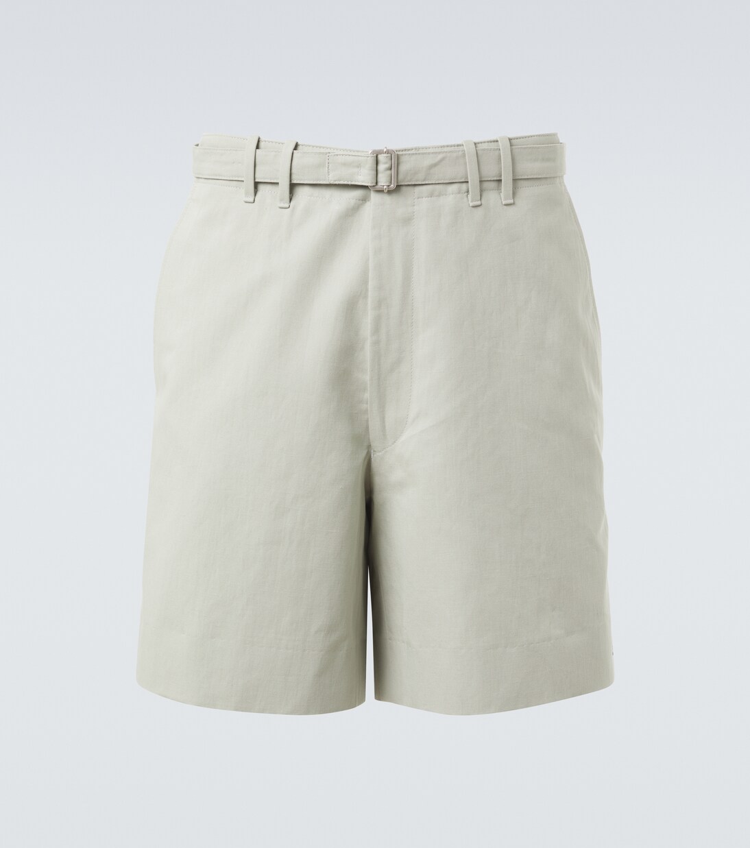 Belted cotton and linen shorts | Stòffa