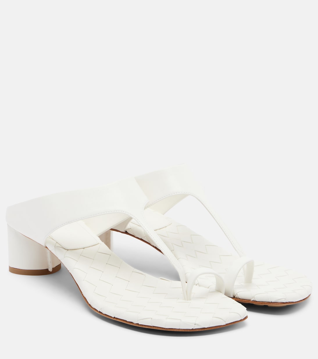 Livia Intrecciato leather thong sandals | Bottega Veneta