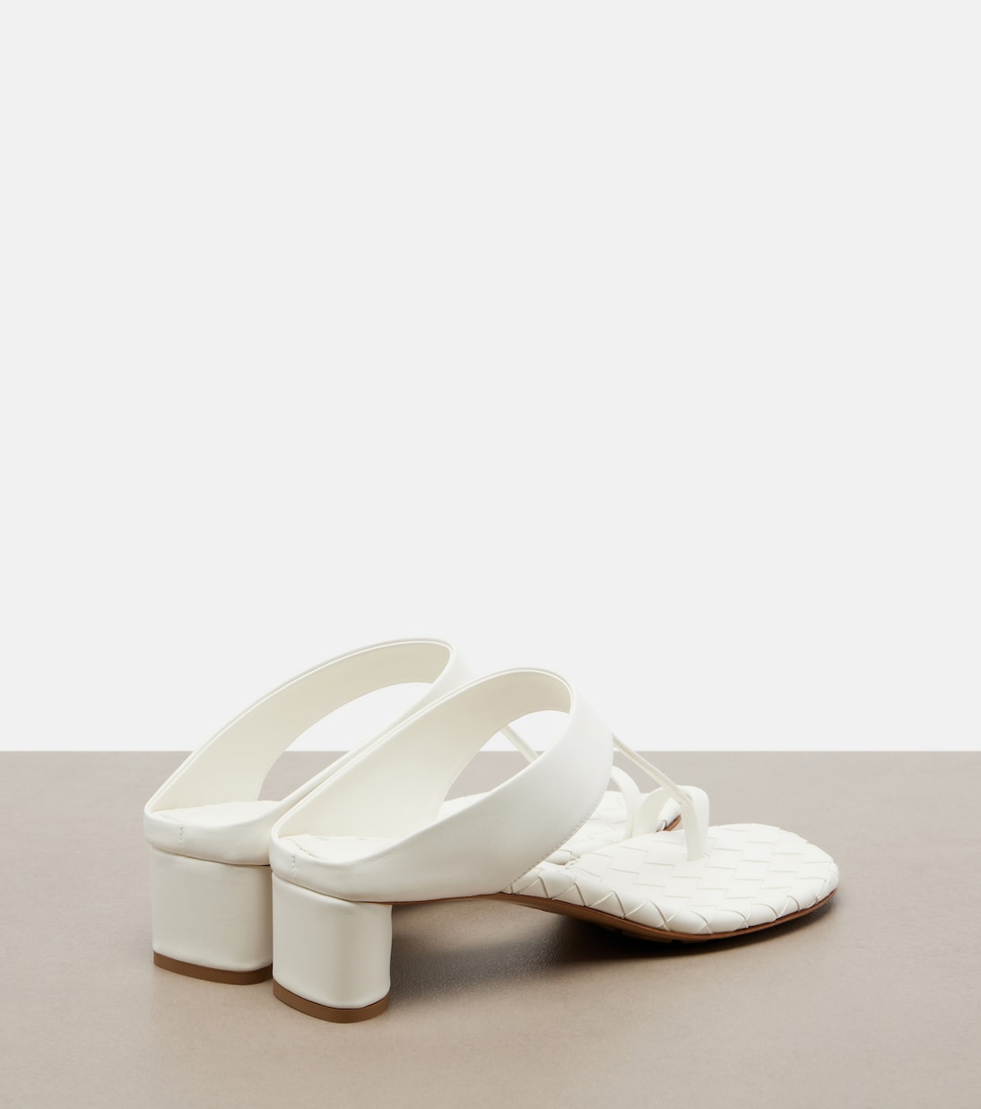 Livia Intrecciato leather thong sandals | Bottega Veneta