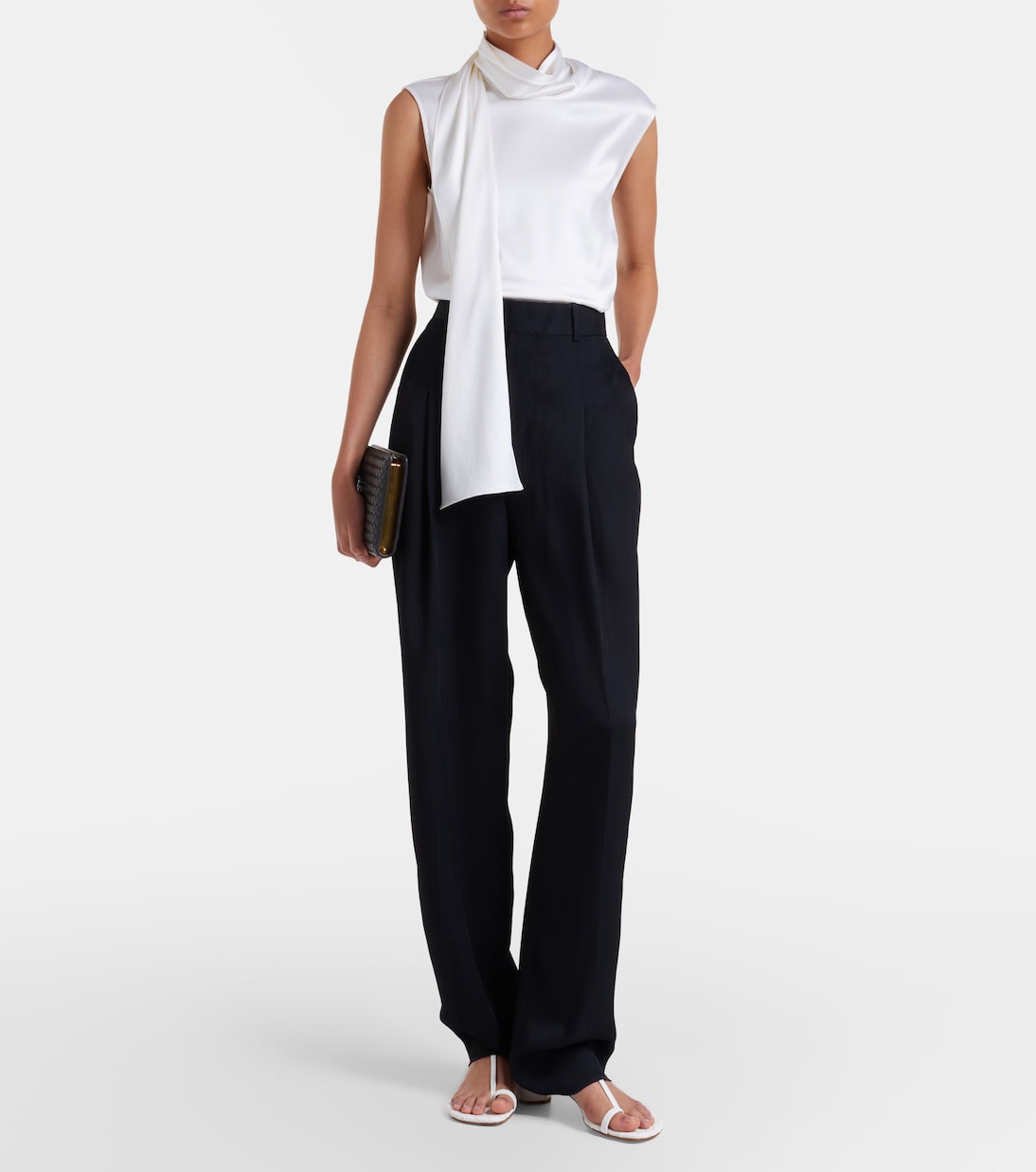 Livia Intrecciato leather thong sandals | Bottega Veneta