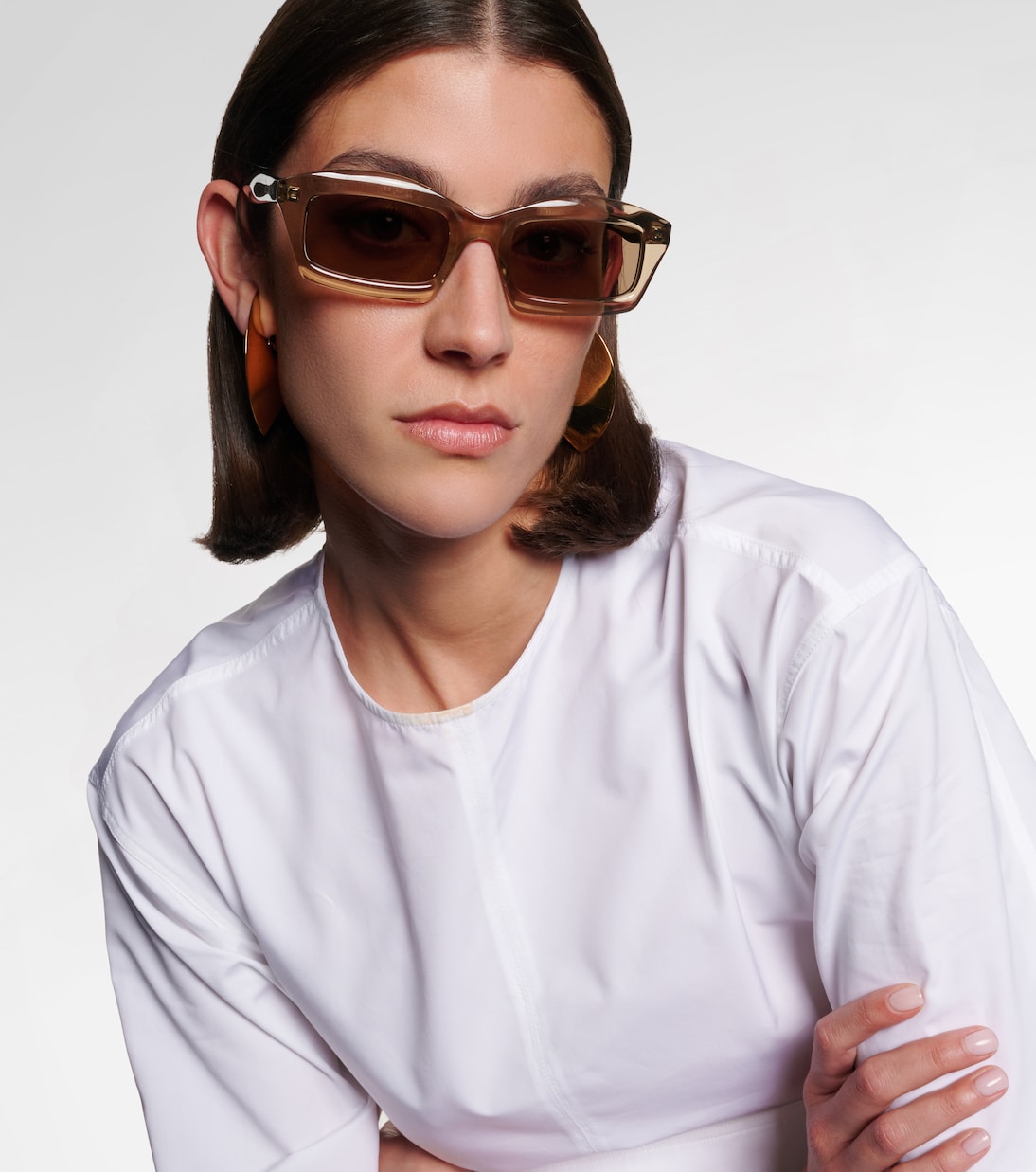 Eckige Sonnenbrille Lettering Logo | Alaïa
