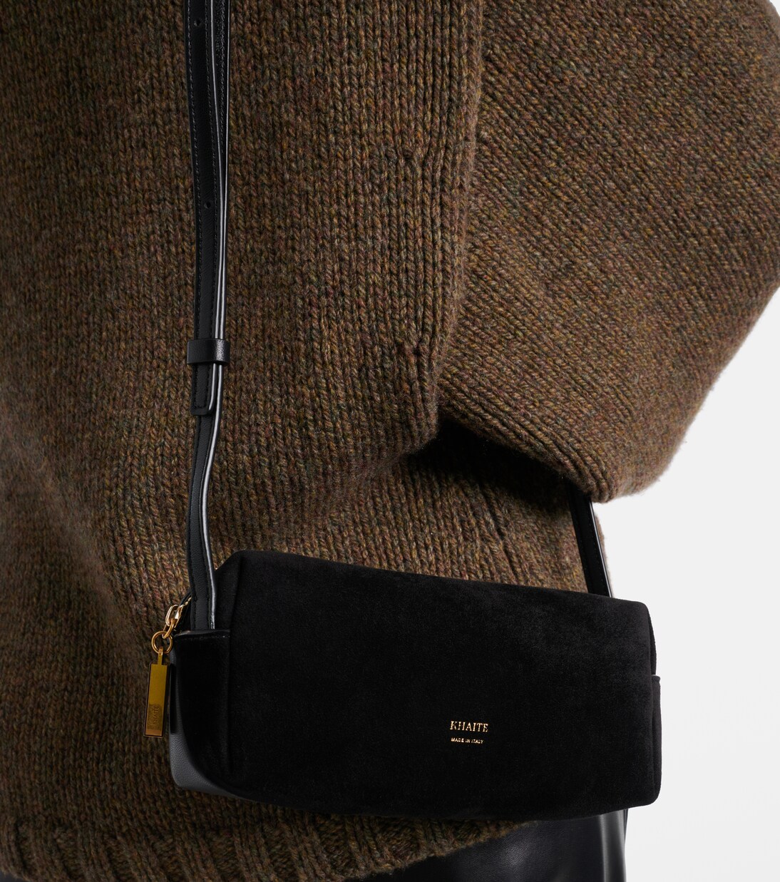 Kye Mini suede crossbody bag | Khaite