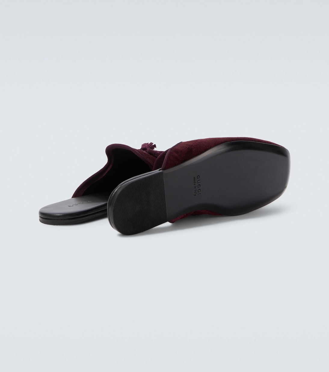 ميولز من المخمل بشراشيب | Gucci