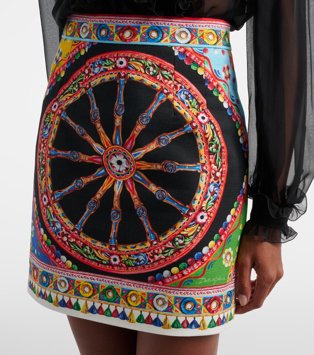 Printed cotton miniskirt | Dolce&Gabbana