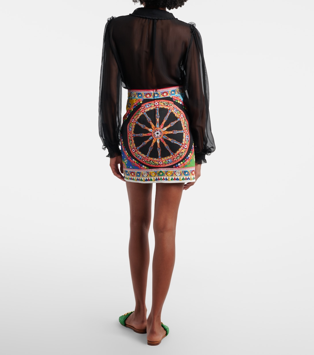 Printed cotton miniskirt | Dolce&Gabbana