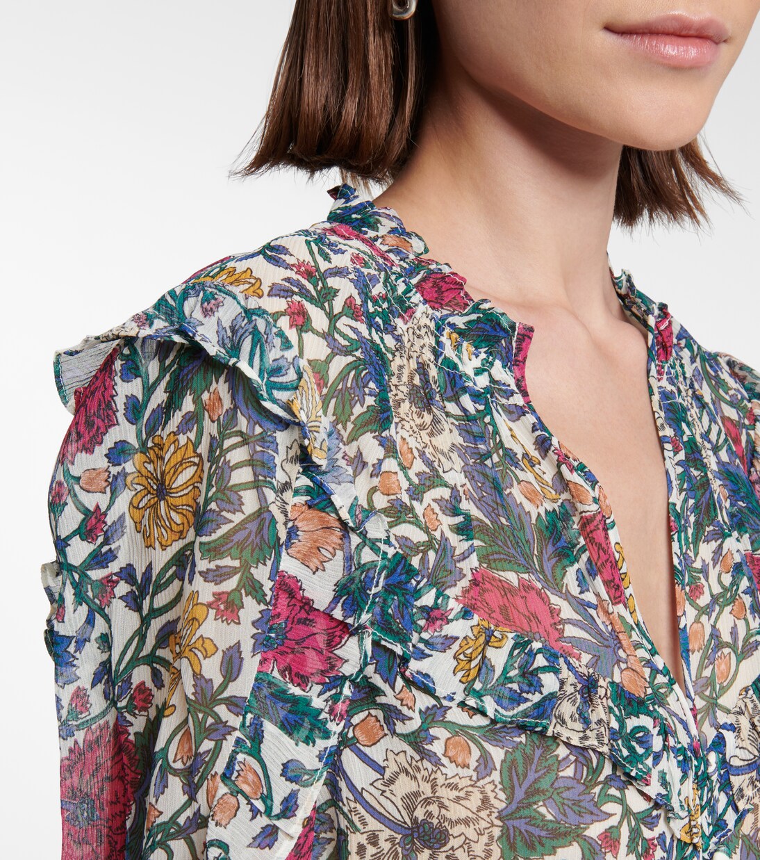 Blouse Abra en soie à fleurs | Veronica Beard