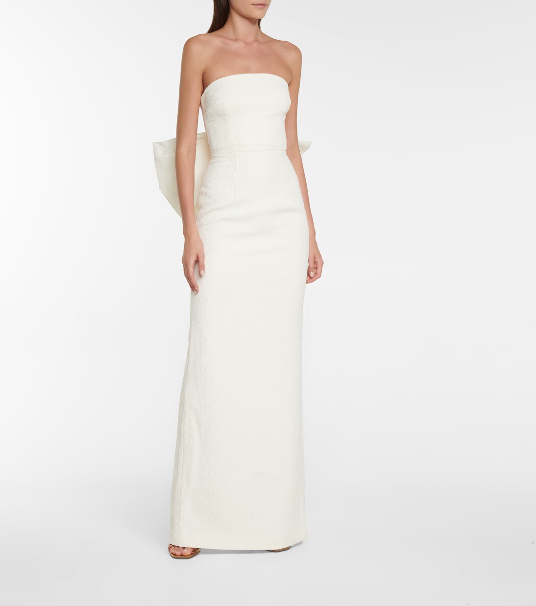 Robe longue de mariée Rosette en crêpe | Rebecca Vallance