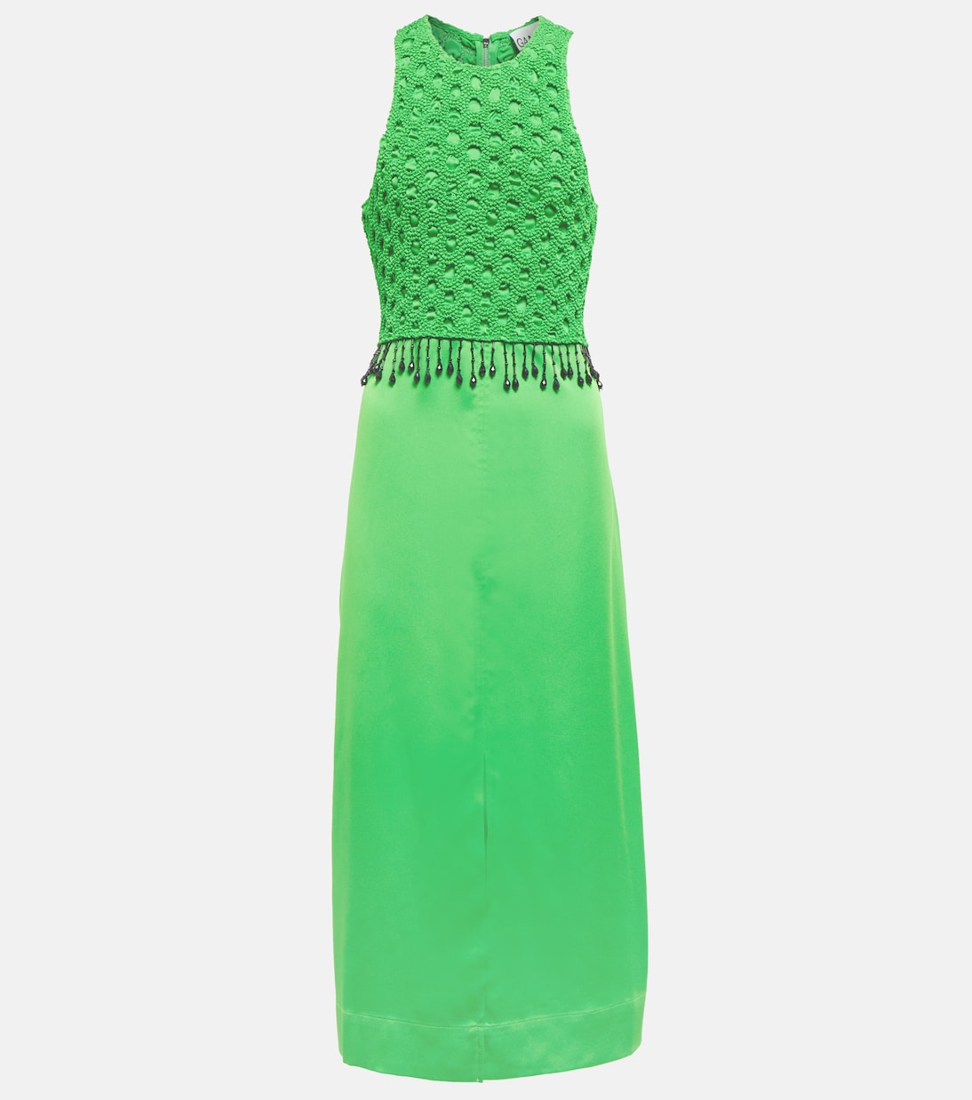 Verziertes Midikleid aus Satin | Ganni