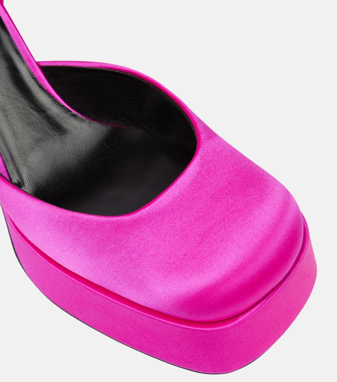 Plateau-Pumps Medusa Aevitas aus Satin | Versace