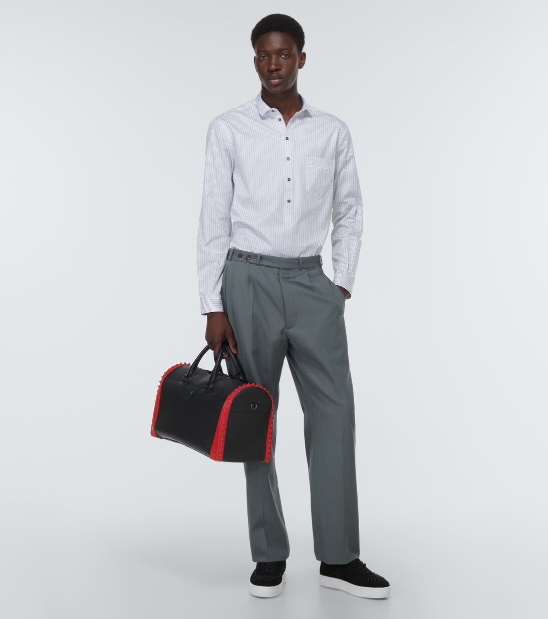 Baskets Happyrui Spikes en daim | Christian Louboutin