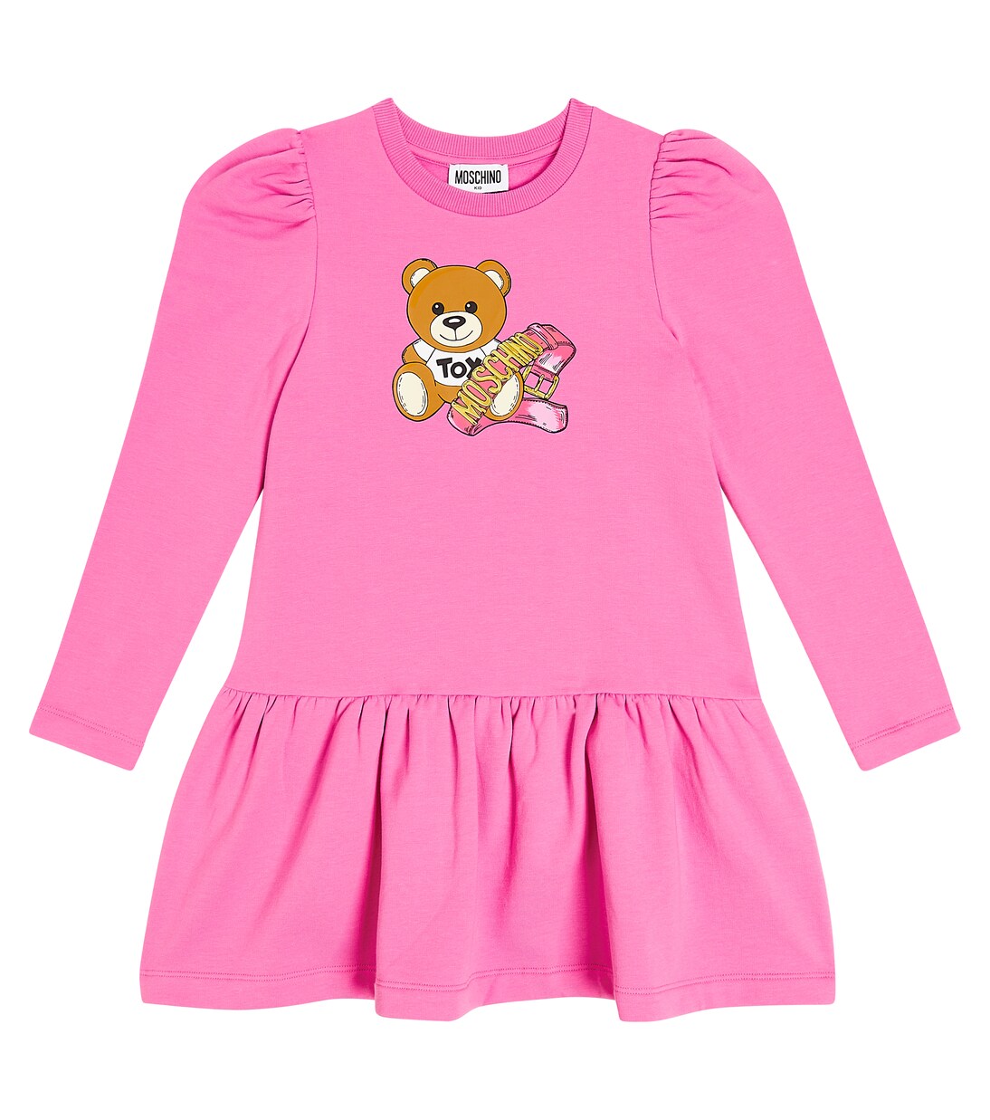 Printed cotton-blend jersey dress | Moschino Kids