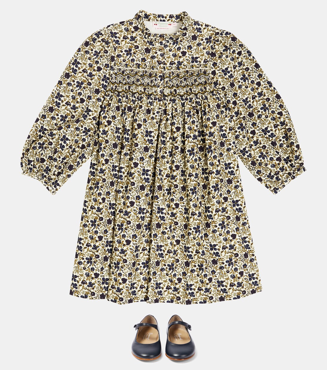 Tamsin floral corduroy dress | Bonpoint